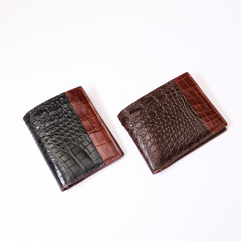 Ví da cá sấu Thái da bụng phối da - 1 mặt Leather Wallet Crocodile S2022 - S94A