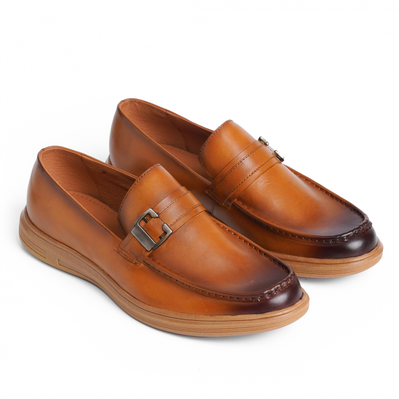 Giày da nam Single Monstrap Loafer - Màu nâu sáng F291942