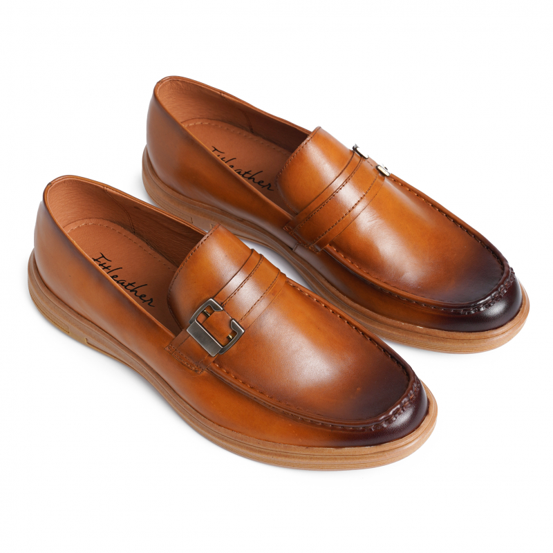 Giày da nam Single Monstrap Loafer - Màu nâu sáng F291942