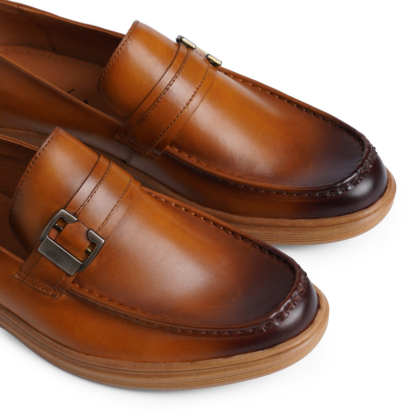 Giày da nam Single Monstrap Loafer - Màu nâu sáng F291942