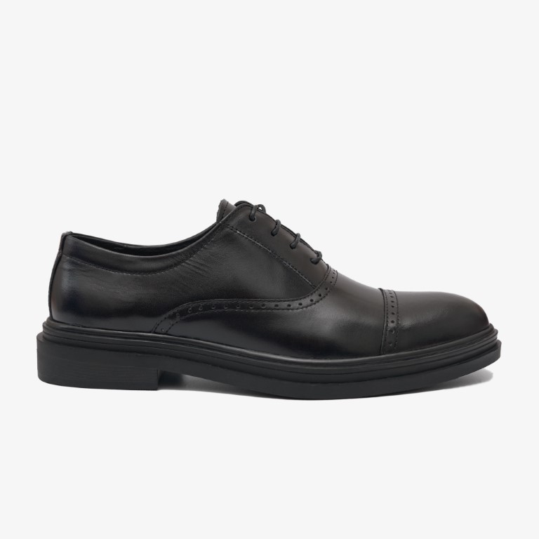 [S2024] Giày da nam Oxford Half Brogue Captoe đế tăng chiều cao ẩn