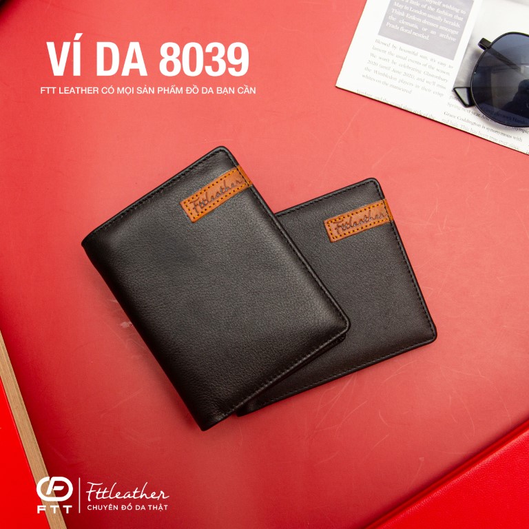 Ví da thật thương hiệu FTT LEATHER mã sản phẩm 8039A-CF